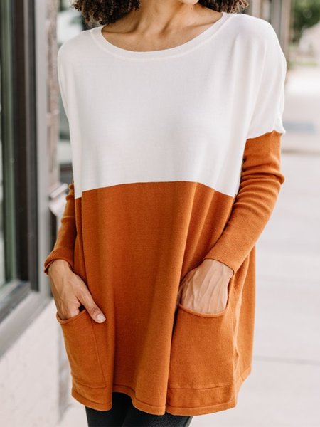 

Color Block Casual Shirts & Tops, Multicolor, Tops