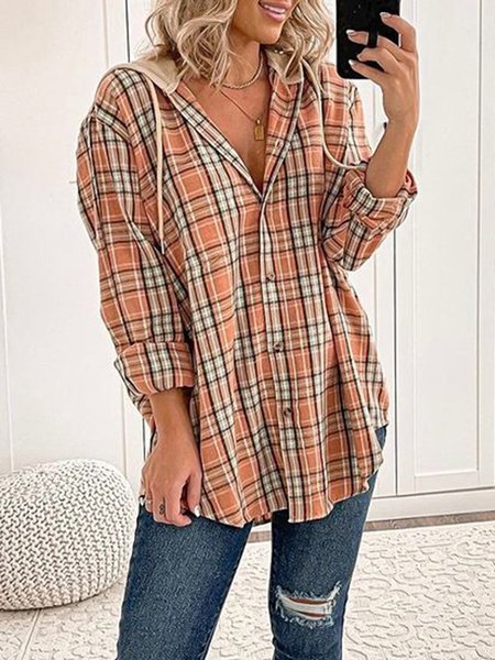 

Hooded Casual Outerwear, Orange, Jackets