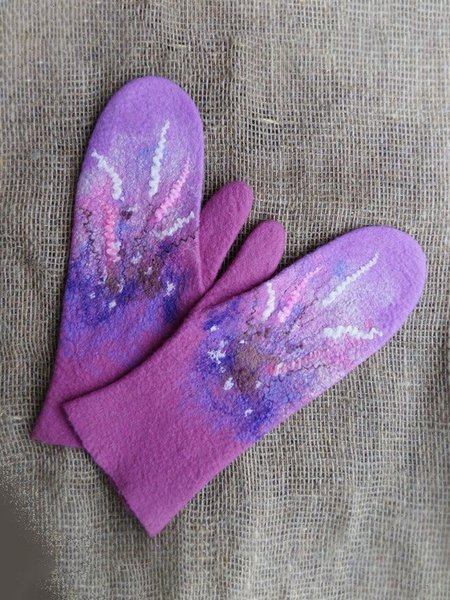 

Felt Warm Gloves, As picture, Scarves&Gloves