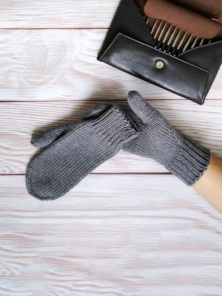 

Plain Knitted Warm Gloves, As picture, Scarves&Gloves