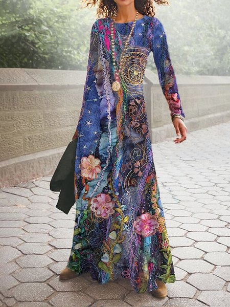 

Floral Dresses, Purple, Maxi Dresses