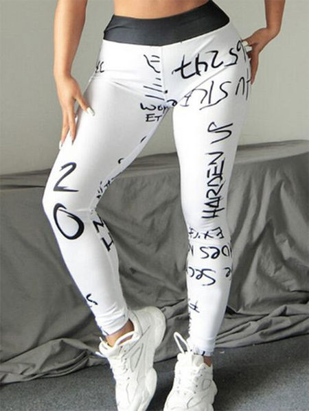 

Letter Leggings Pants, As picture, Leggings