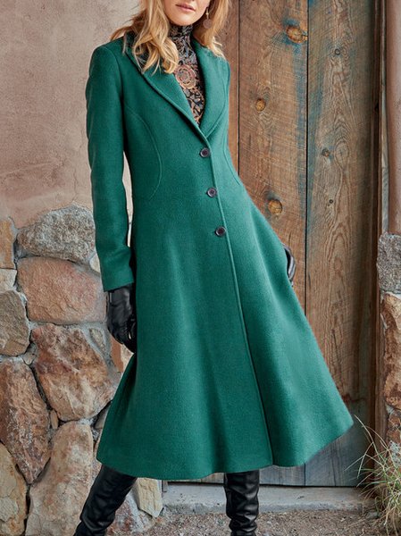 

Cotton Solid Regular Fit Outerwear, Green, Coats & Jackets