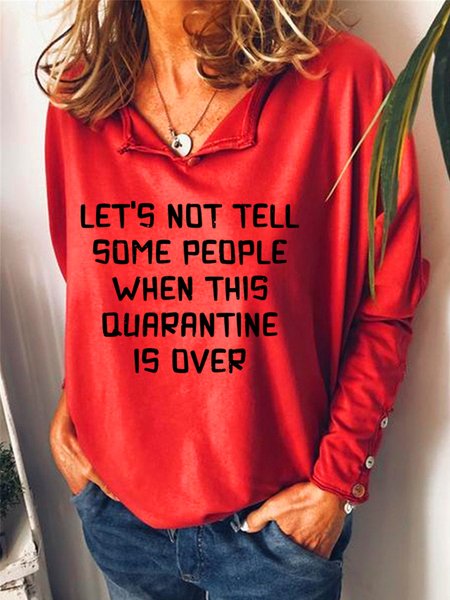 

Let's Not Tell Some People Women's Lapel Sweatshirt, Red, Hoodies&Sweatshirts