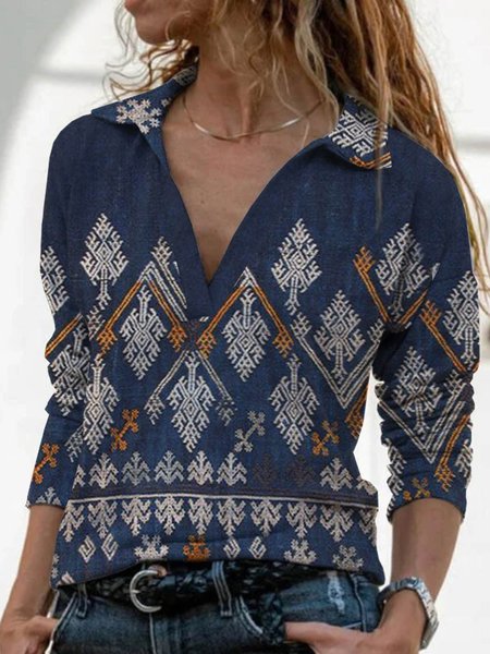 

Regular Fit Tribal Shirts & Tops, Blue, T-Shirts
