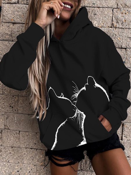 

Cappuccio Astratto Felpa, Nero, Hoodies & Sweatshirts