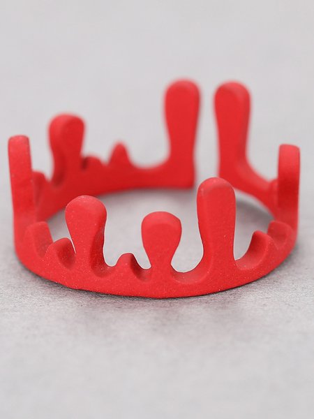 Simple Halloween Irregular Ring, Red, Rings