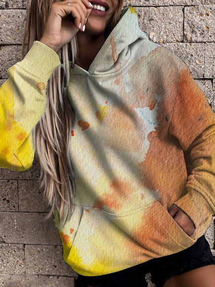 

Loosen Casual Ombre Sweatshirts, Yellow, Hoodies & Sweatshirts