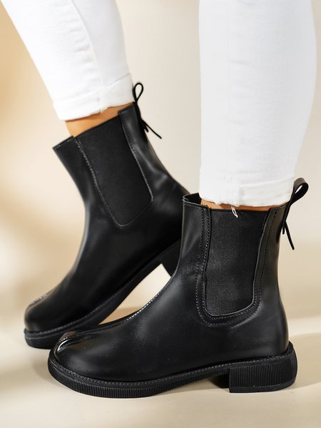 

Simple Plain Chesil Boots, As picture, Boots