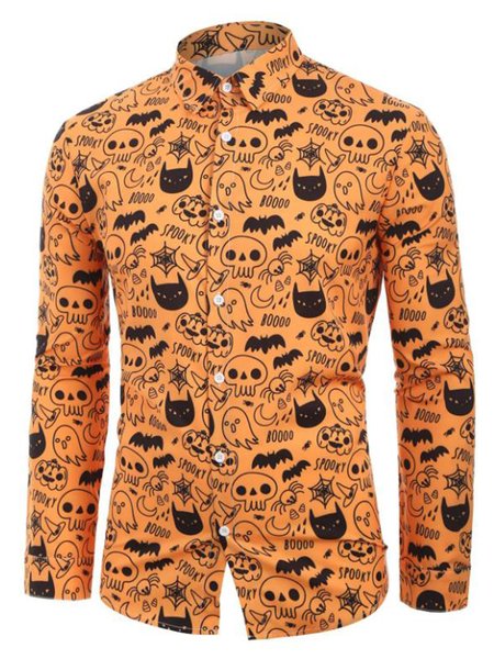 

Halloween cat Skull Shirts & Tops, Yellow, Shirts
