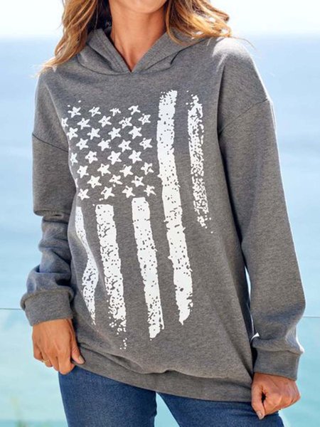 

Round Neck Casual Cotton Sweatshirt, Gray, Hoodies & Sweatshirts