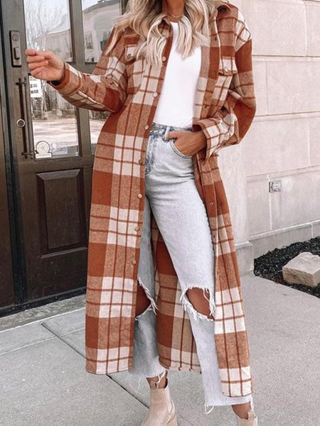 

Lapel Casual Loosen Outerwear, Multicolor, Outerwear
