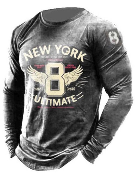 

Vintage Cross Letter Print Men's Shirts & Tops, Color2, Hoodies&Sweatshirts