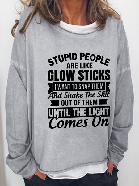 

Stupid People Are Like Glow Sticks Sweatshirt, Light gray, Hoodies&Sweatshirts