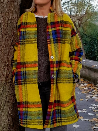 

Lapel Outerwear, Yellow, Outerwear