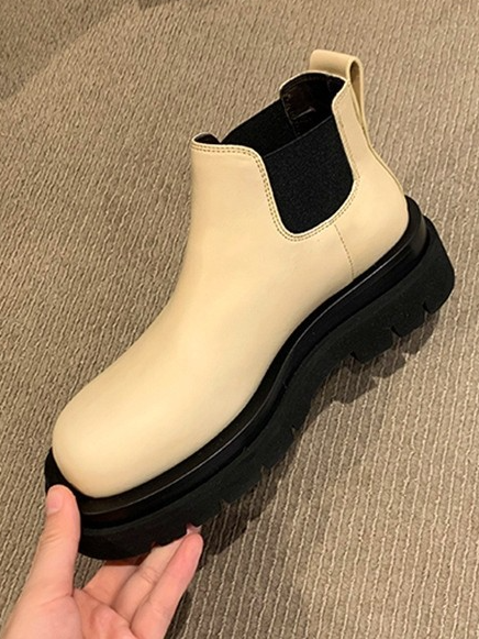 

Thick Bottom Chelsea Boots, Creme light, Boots