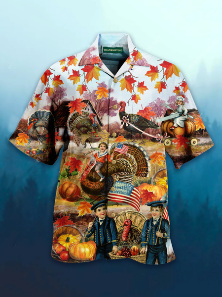 

Animal Shirt Collar Shirts & Tops, Orange, Men's shirts