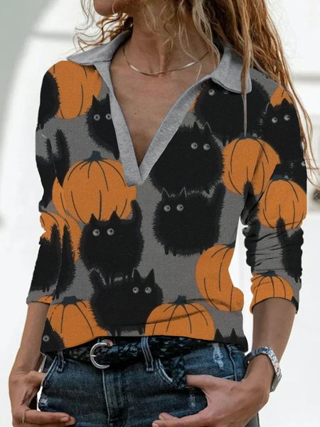 

Casuale Top, Grigio, T-Shirts
