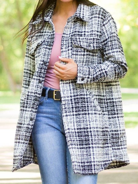 

Casual Outerwear, Black-white, Coats