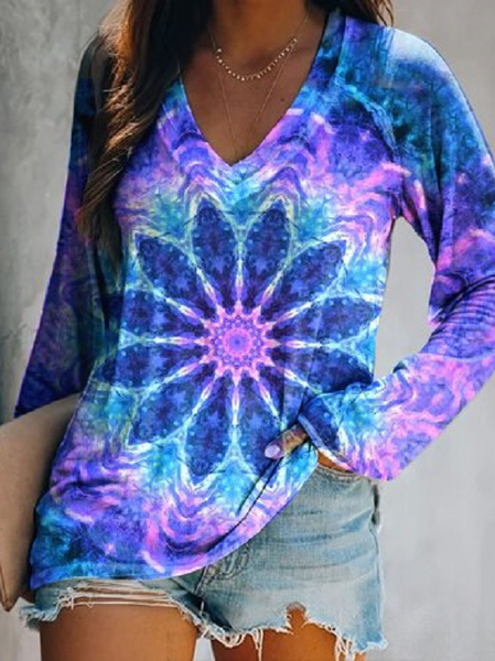 

Vintage Tribale Top, Viola, T-Shirts