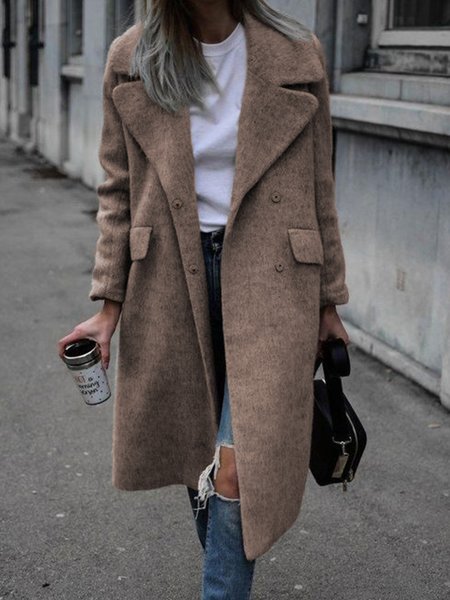 

Casuale Solido Maniche Lunghe Giubbotto, Come immagine, overcoat