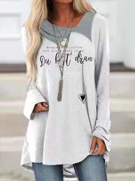 

Loosen Cotton Shirts & Tops, Light gray, Tops