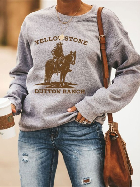 

Cotton Crew Neck Shirts & Tops, Gray, Tops