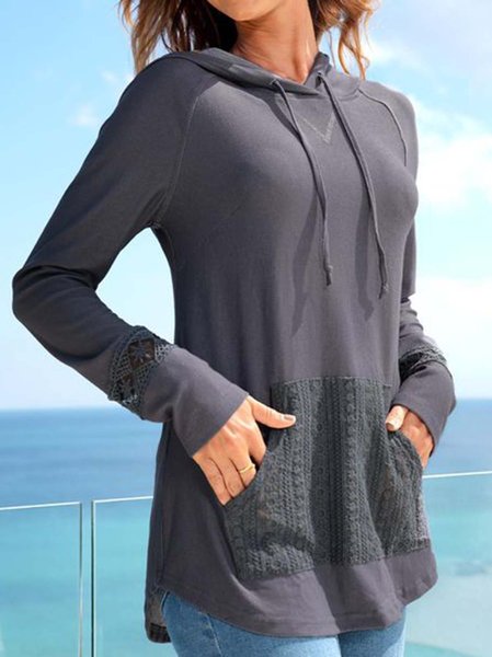 

Hooded Loosen Casual Sweatshirt, Deep gray, Hoodies & Sweatshirts
