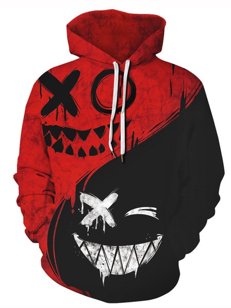 

The Great Wave off Kanagawa Casual Hooded Sweatshirt, Red, Hoodies&Sweatshirts