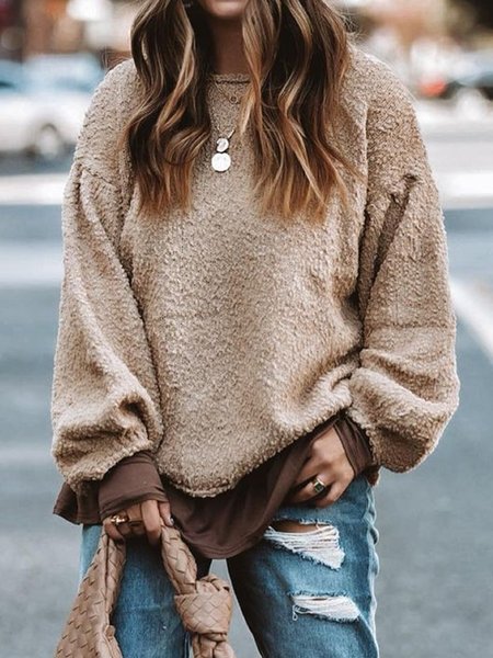 

Casual Plain Tops, Coffee, Tops