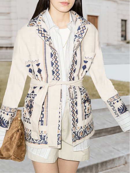 

Regular Fit Ethnic Tribal Outerwear, Multicolor, Coats