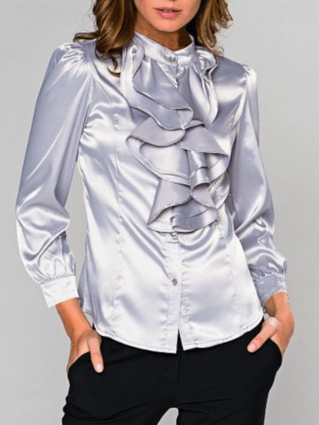 

Fall Elegant Lightweight Work Formal Date Elegant Lady Tops, As picture, Blouses and Shirts