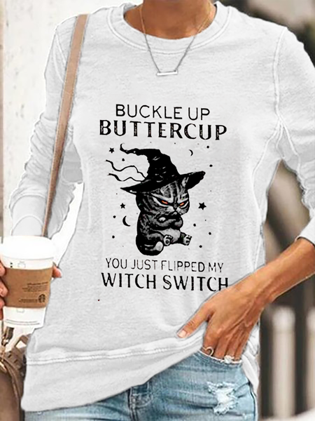

Plus size Casual Long Sleeve Sweatshirt, White, Hoodies & Sweatshirts