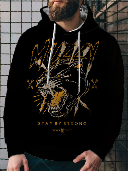 

Long Sleeve Casual Hooded Sweatshirt, Color, Hoodies&Sweatshirts