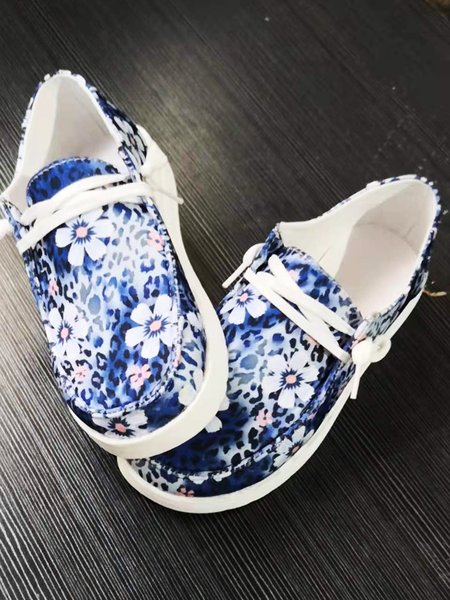 

Casual Printed Tie-dye Flats, As picture, Flats