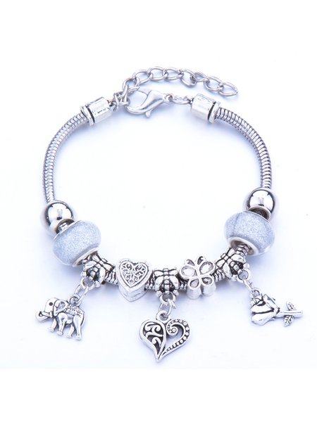 

Simple Elephant Rose Love Beaded Bracelet, As picture, Bracelets
