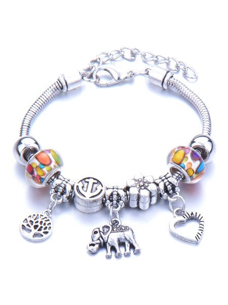 

Simple Tree Elephant Love Beaded Bracelet, As picture, Bracelets