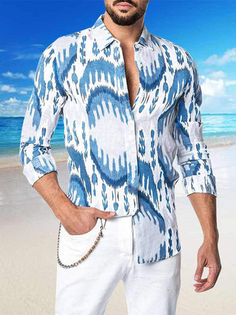 

Shirt Collar Cotton Shirts & Tops, Color1, Shirt