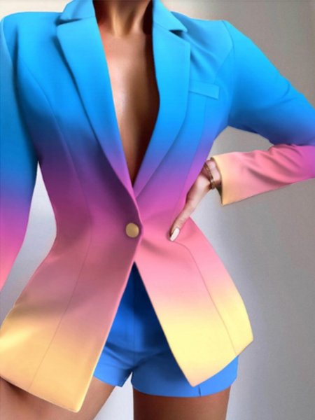 

Regular Fit Lady Long Sleeve Outerwear, Blue, Coats
