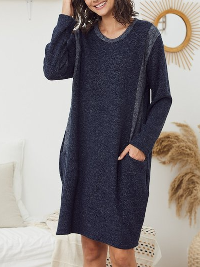 

Plain Dresses, Purplish blue, Midi Dresses