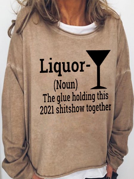 

2021 Shit Show Casual Sweatshirt, Light brown, Hoodies&Sweatshirts