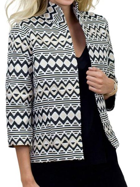 

Elegant Long sleeve Regular fit Outerwear, Black, Blazers