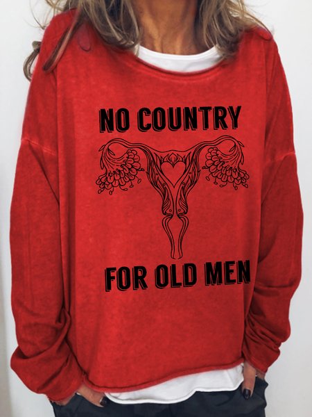 

No Country For Old Men Casual Sweatshirt, Red, Hoodies&Sweatshirts
