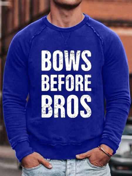 

Bows before bros Round neck long sleeve sweatshirt, Blue, Hoodies&Sweatshirts