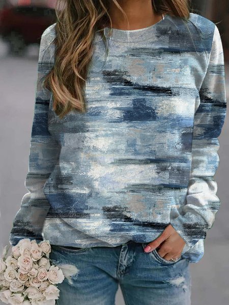 

Abstract Regular Fit Shirts & Tops, Blue, Hoodies & Sweatshirts