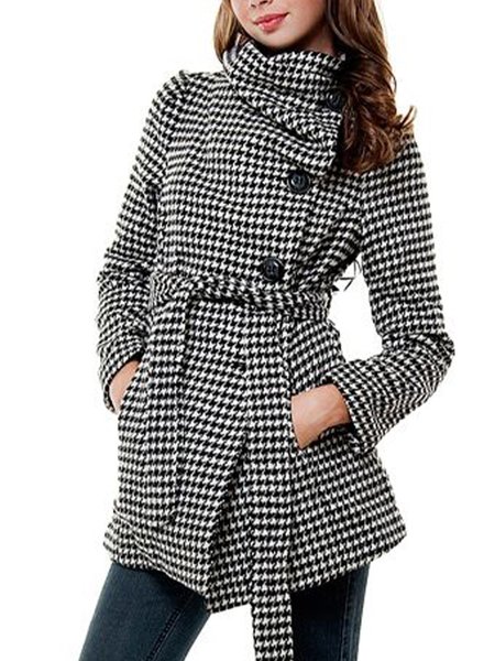 

Holiday High Neck Outerwear, As picture, Coats