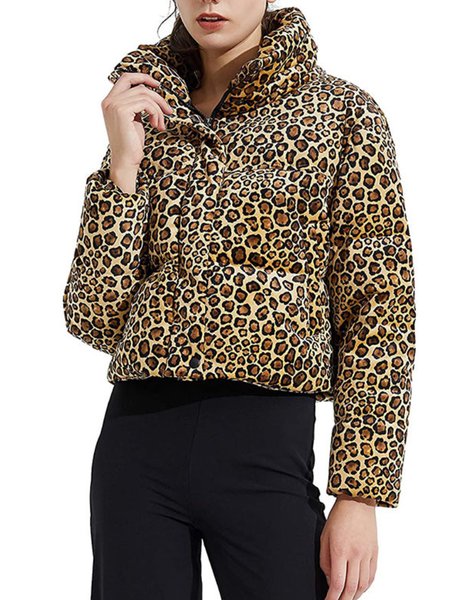 

Loosen Casual Leopard Outerwear, Coats