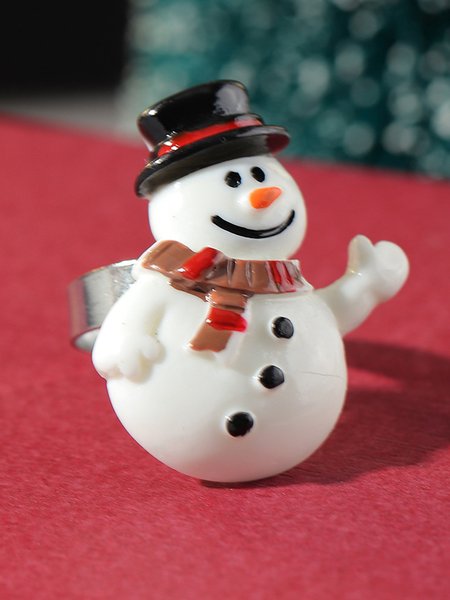 Christmas Snowman Elk Santa Ring, Rings