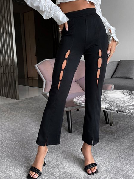 

Work Daily Vintage Regular Fit Pants, Black, Straight Leg Pants