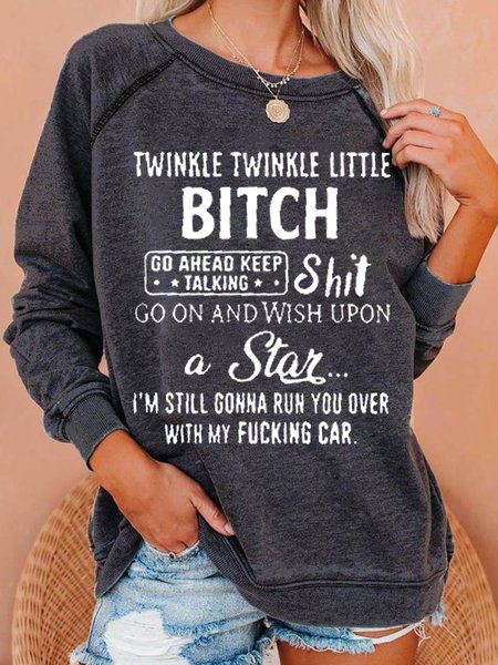 

Twinkle Twinkle Little Funny Word Casual Regular Fit Sweatshirts, Deep gray, Hoodies&Sweatshirts